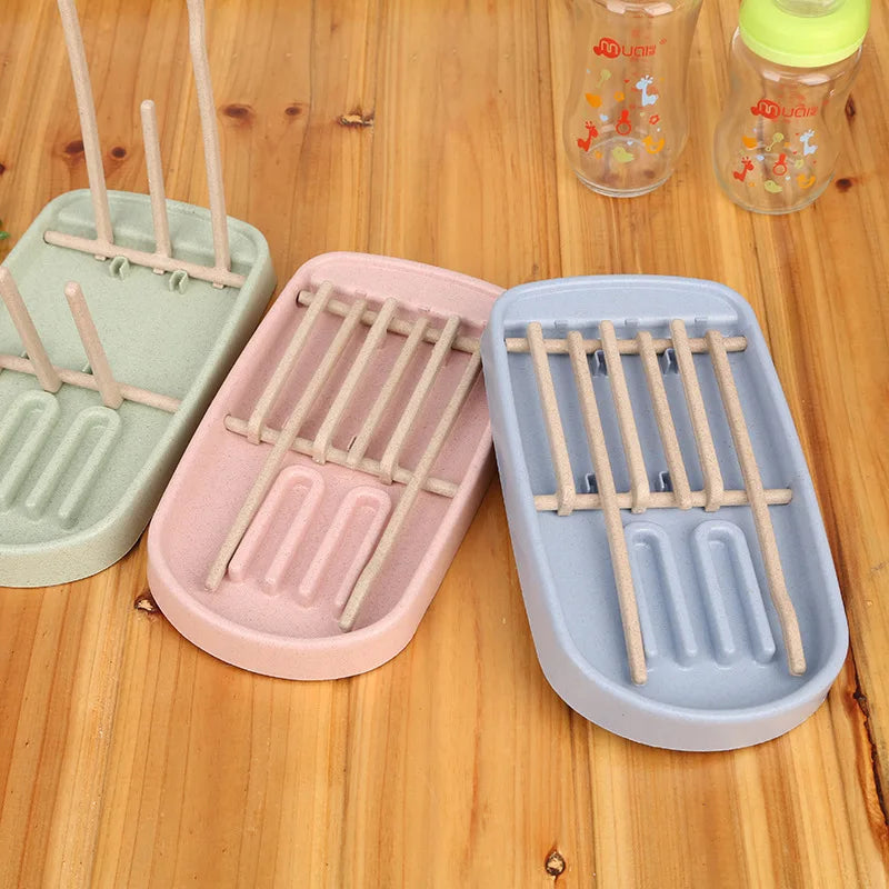 Séchoir à biberons en paille de blé, porte-gobelet, étagère amovible, nettoyage des sucettes, accessoires de rangement, étagère de séchage, nettoyage.