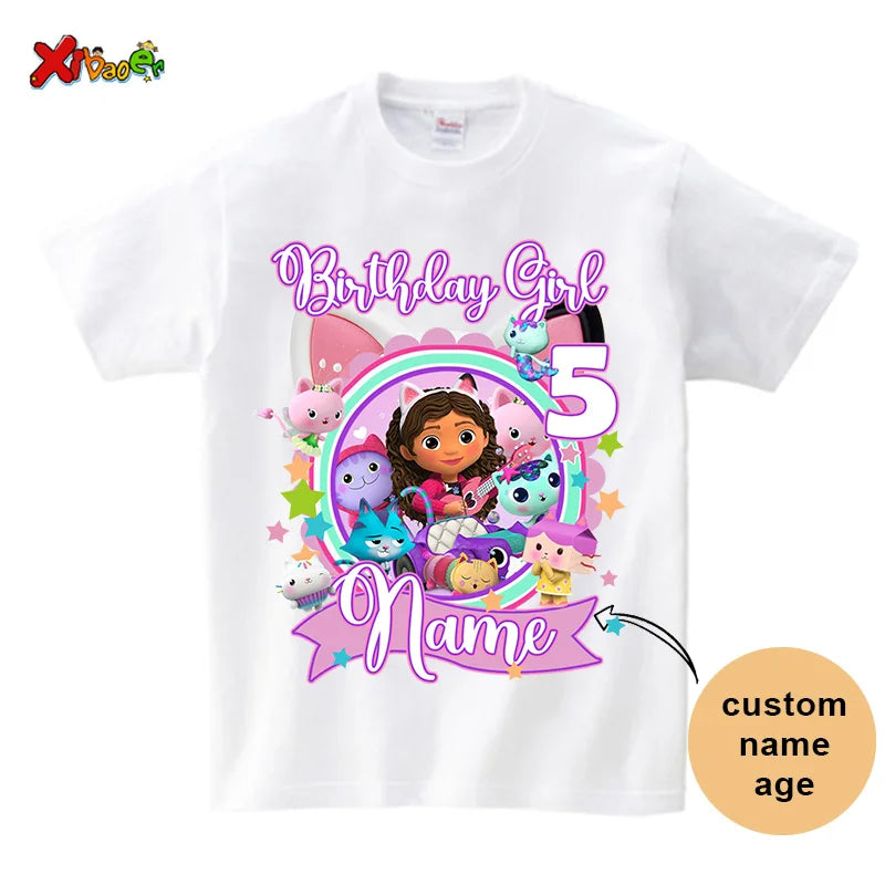 birthday t shirt for girls personalized name Princess Family Matching Outfits Party Toddler Baby T-shirt Family Look  5 8 Years