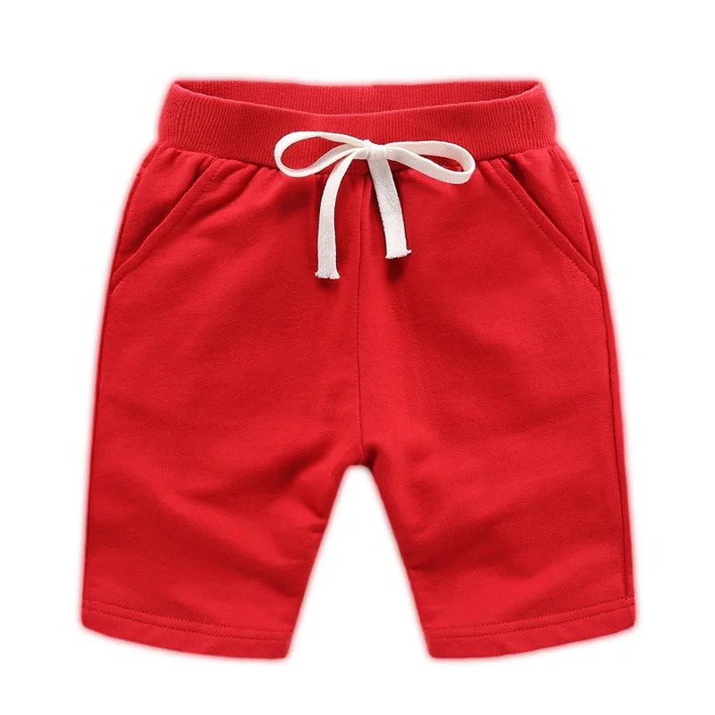Short d'été unisexe en coton pour bébés et adolescents (garçons et filles) DE PEACH, uni, décontracté, pour enfants de 1 à 12 ans.