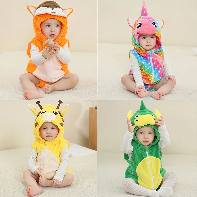 MICHLEY Carnival Baby Romper Bodysuit Sleeveless Newborn Clothes Infant Toddler Clothing Halloween Photography Prop For Boy Girl