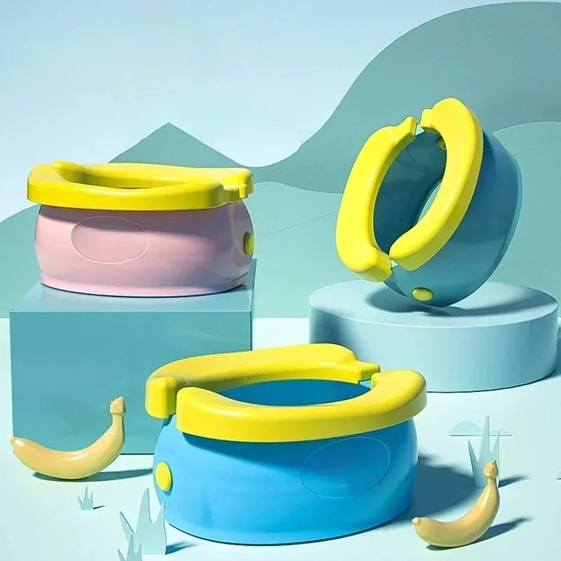 Siège de toilette pliable et portable pour l'apprentissage de la propreté, siège de toilette de voyage pour bébé, pot et urinoir multifonctionnels, pot de toilette léger.