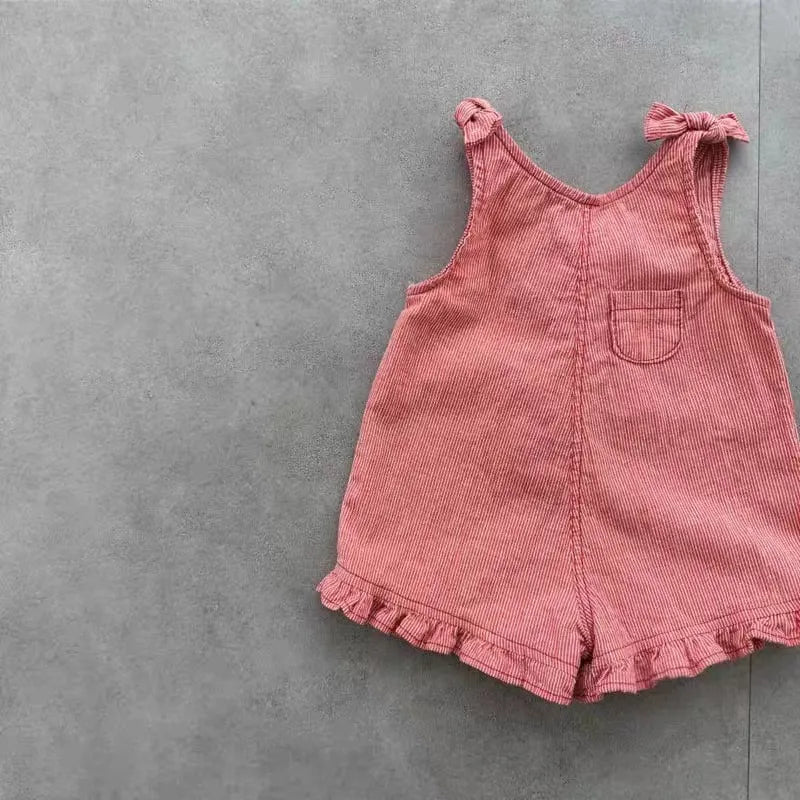 Combinaison d'été HY2831 pour petites filles, avec bavoir et short, vêtements pour bébés et petites filles. Ensemble une pièce pour bébés filles.