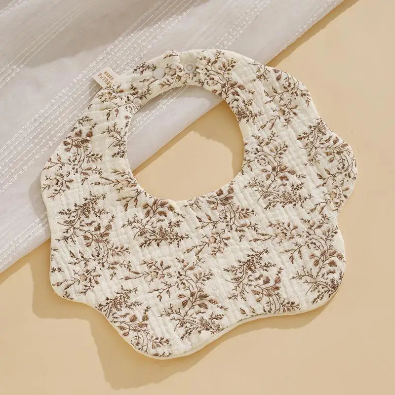✰✪1 Bavoir bébé en coton pour nouveau-né, bavoir bandana absorbant la salive, bavoir à volants et à fleurs, accessoires pour bébé