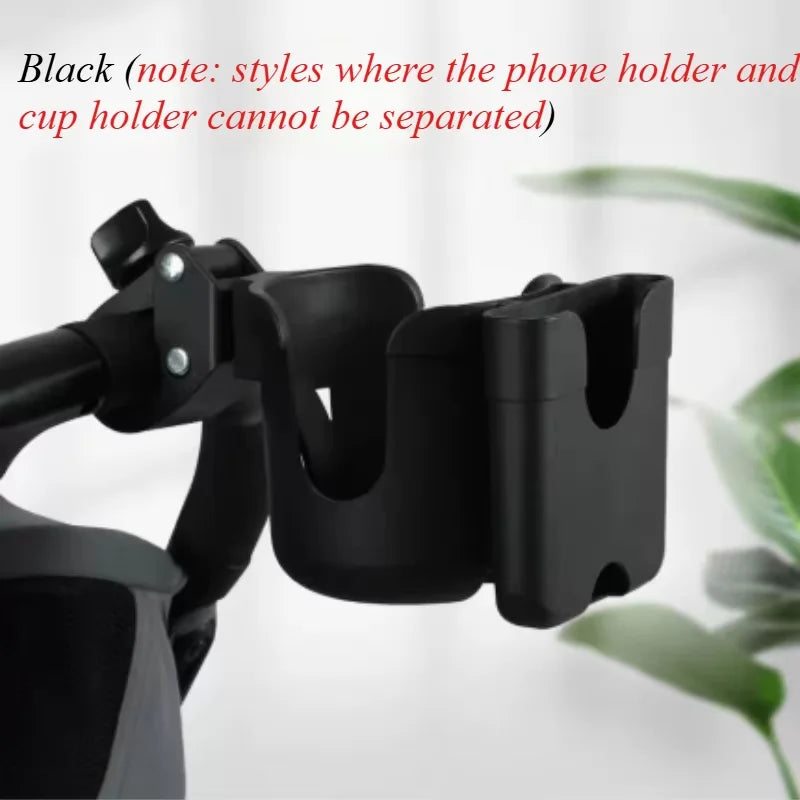 Porte-gobelet 2 en 1 pour poussette, accessoire pour bébé, support pour téléphone portable, tasse à eau pour enfants, support pour thé au lait.