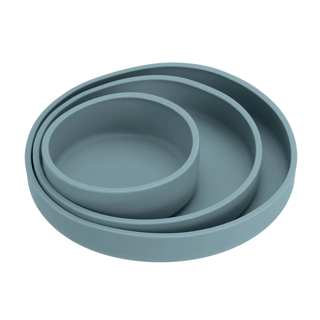Ensemble de 3 pièces pour l'alimentation de sevrage de bébé : assiettes, bols d'apprentissage, sans BPA, accessoires de table pour tout-petits et nourrissons.