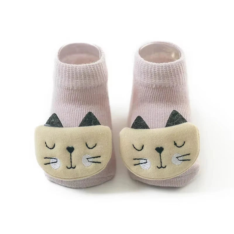 Chaussettes pour bébés filles et garçons, accessoires pour nouveau-nés, antidérapantes, motifs animaux, cadeaux pour enfants.