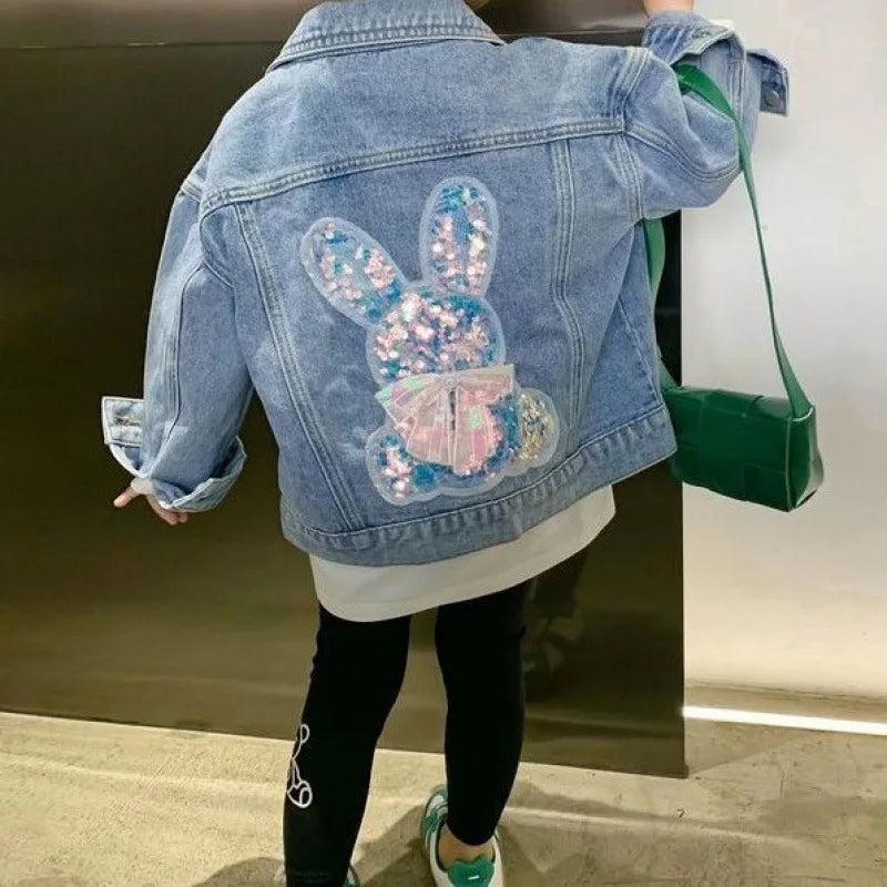 Manteau en jean pour bébé fille, veste mode enfant, printemps, vêtements décontractés, automne, adolescents, ample, boutons, 2-10 ans