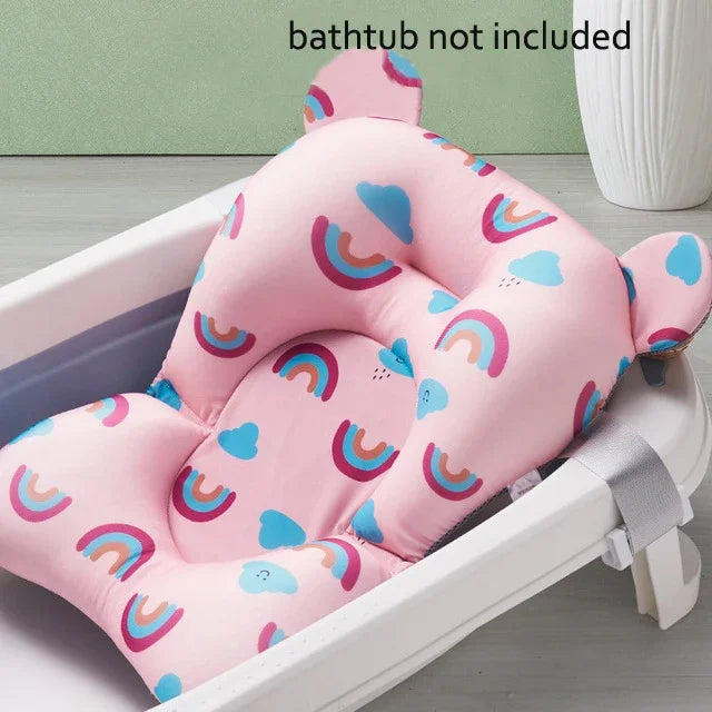 Tapis de bain antidérapant pour bébé, coussin de soutien et de sécurité pour nouveau-né, oreiller doux en forme d'animal, accessoires de soin.