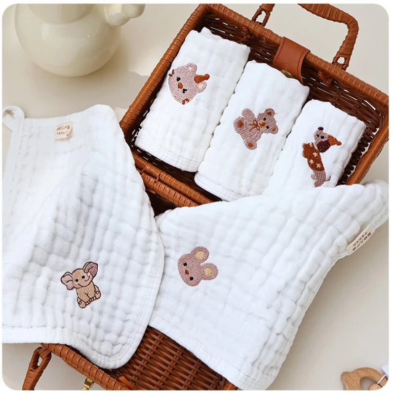 Ensemble de 5 serviettes de bain en coton pour bébé, douces et absorbantes, pour le visage et le bain de bébé. Accessoires pour nouveau-né.