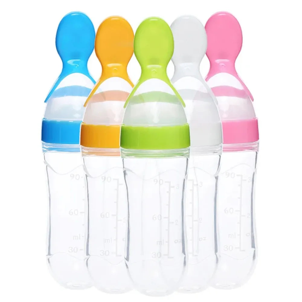Cuillère pour biberon de 90 ml, idéale pour l'apprentissage de l'alimentation des bébés et l'alimentation complémentaire. Sans BPA.