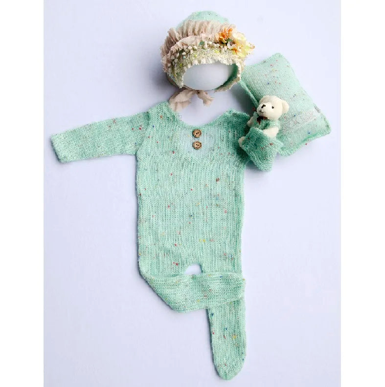 Newborn Photography Props  Newborn  Boy Girl Romper Hat Baby Romper Bodysuits Outfit  Photography  Props Clothing
