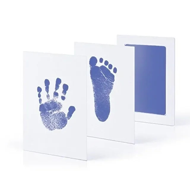 Kit d'empreintes de mains et de pieds pour nouveau-né, tampons encreurs, cadre photo, accessoires souvenirs pour tout-petits, cadeau de naissance sûr.