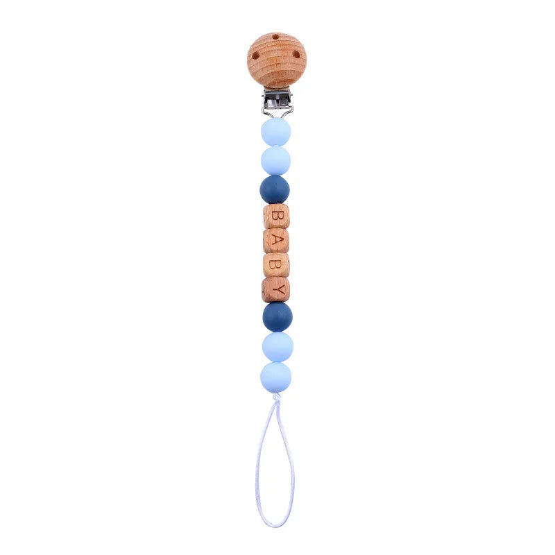 Attaches-tétines personnalisées avec prénom, anneaux de dentition, jouets, attaches-tétines, chaînes, accessoires pour bébés, cadeaux de naissance, personnalisables.