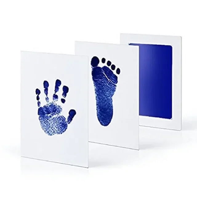 Kit d'empreintes de mains et de pieds pour nouveau-né, tampons encreurs, cadre photo, accessoires souvenirs pour tout-petits, cadeau de naissance sûr.