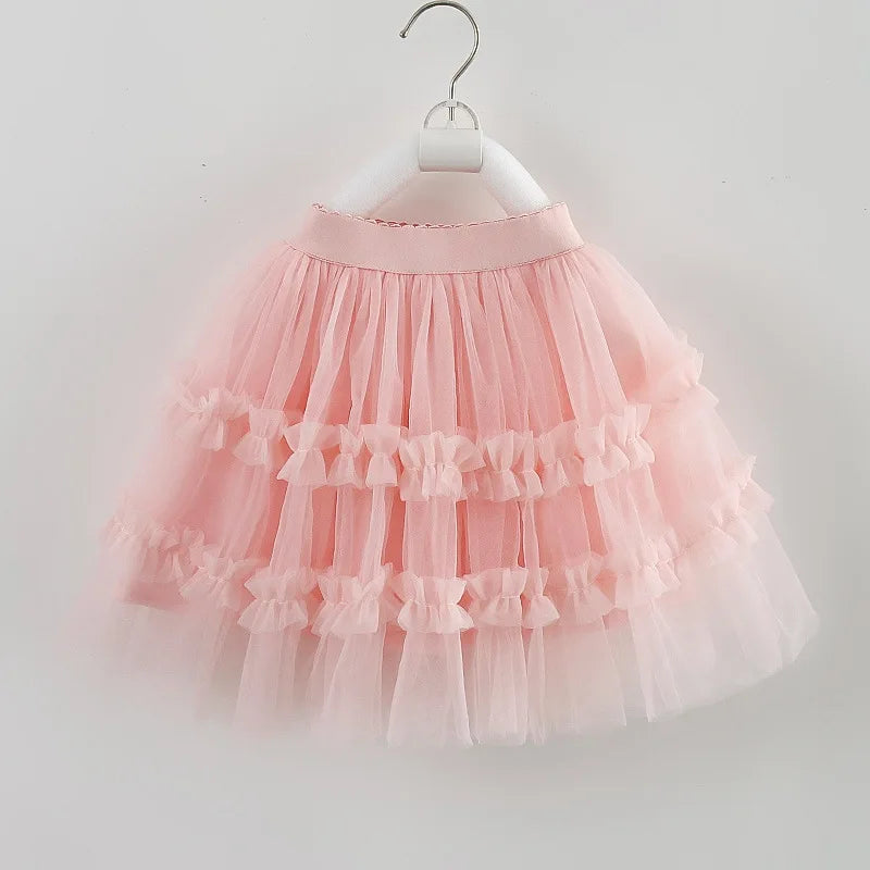 DE PEACH Jupes tutu en tulle duveteux pour bébés filles, été et printemps, robe de bal pour enfants, vêtements de princesse pour fêtes et danses.