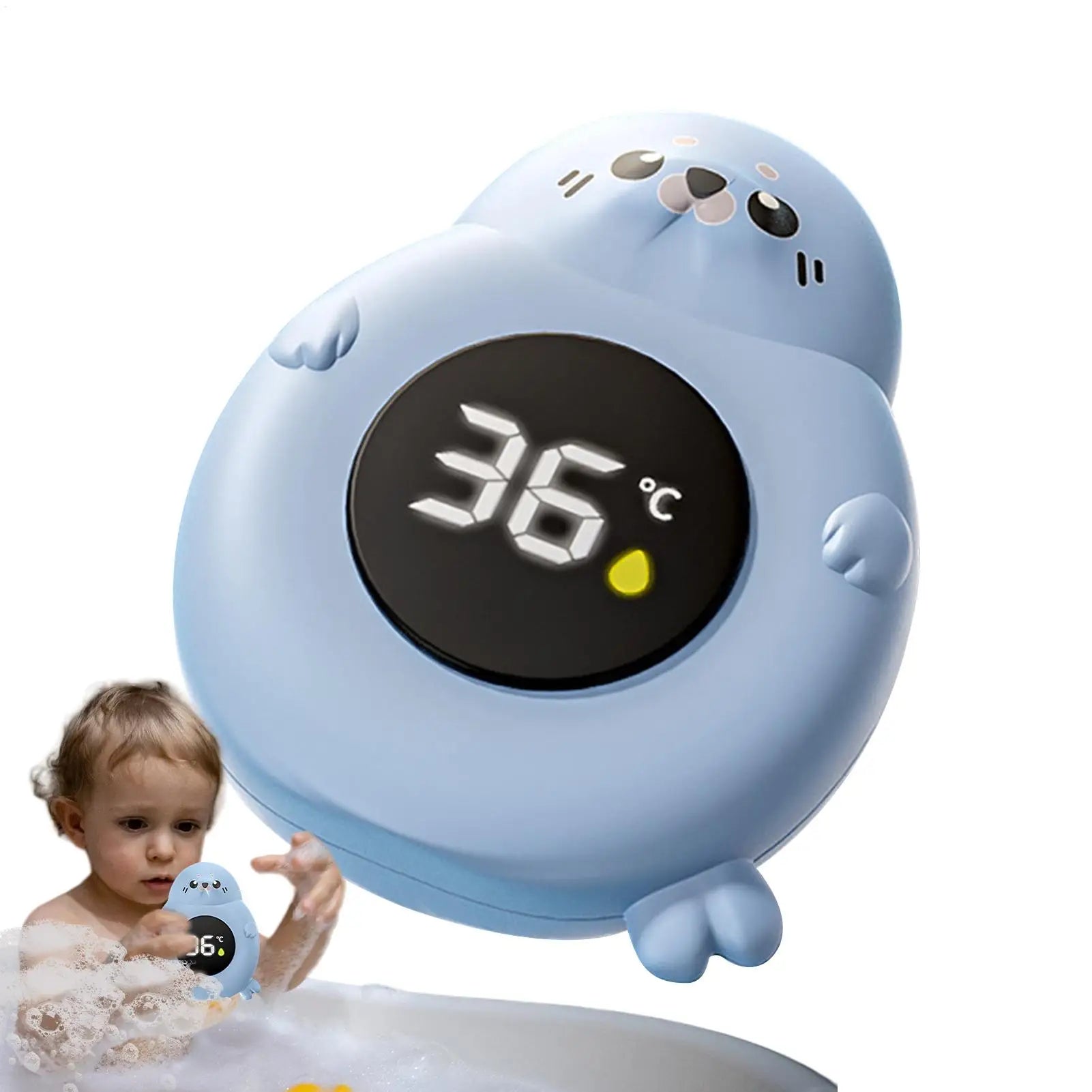 Thermomètre de bain pour bébé avec affichage numérique LED, indicateur de température de l'eau, tube de bain flottant, jouet de sécurité pour une utilisation quotidienne en famille