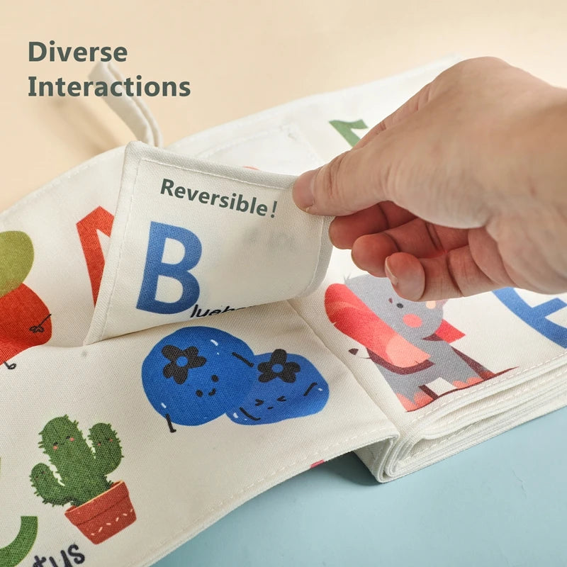 Livre Montessori pour bébé, doux et tactile, en tissu à contraste élevé, pour l'éveil sensoriel des tout-petits (cadeau idéal).