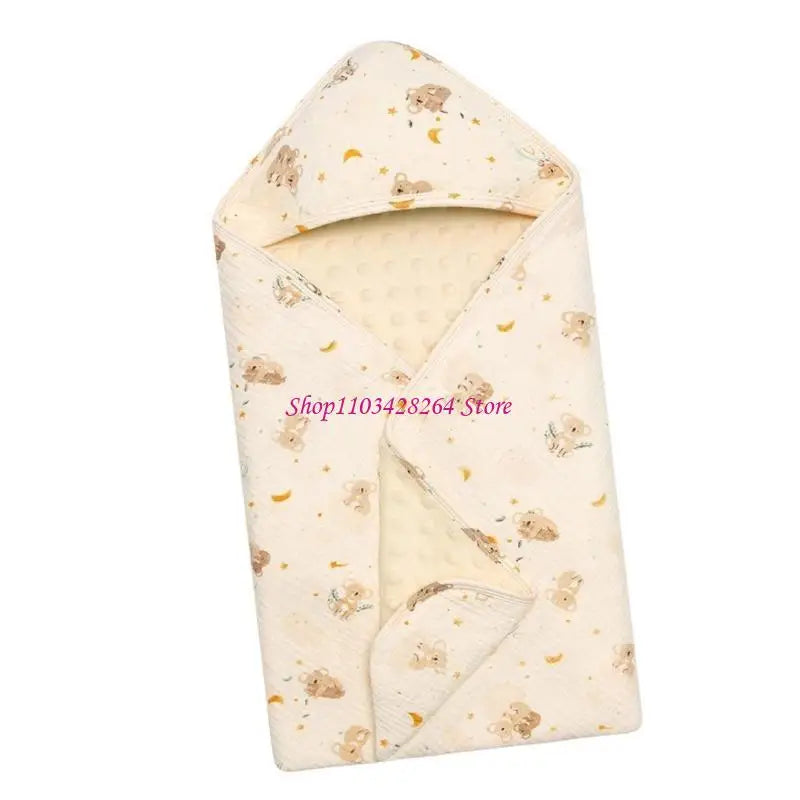 Serviette de bain bébé à capuche, double face, en coton, multi-usage, accessoire de bain