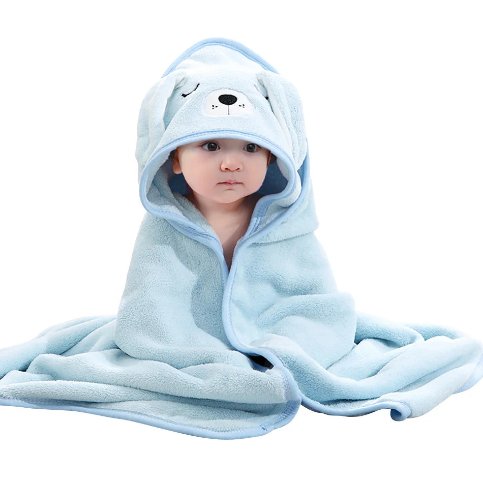 Couverture bébé garçon fille motif dinosaures et animaux, couverture froide à capuche, kit d'accessoires pour berceau, lange pour bébé enfant, serviette de bain en velours à séchage rapide