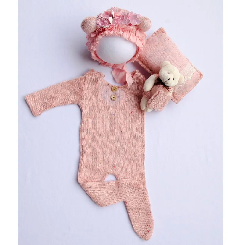 Newborn Photography Props  Newborn  Boy Girl Romper Hat Baby Romper Bodysuits Outfit  Photography  Props Clothing