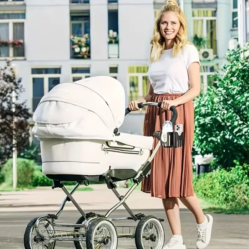 Porte-gobelet 2 en 1 pour poussette, accessoire pour bébé, support pour téléphone portable, tasse à eau pour enfants, support pour thé au lait.