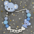 Attaches-tétines personnalisées gratuites avec prénom, jouets de dentition, attaches-tétines, chaînes, accessoires pour bébé, cadeau de naissance.