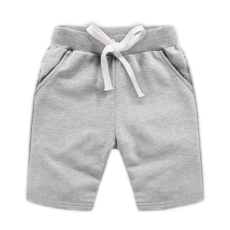 Short d'été unisexe en coton pour bébés et adolescents (garçons et filles) DE PEACH, uni, décontracté, pour enfants de 1 à 12 ans.