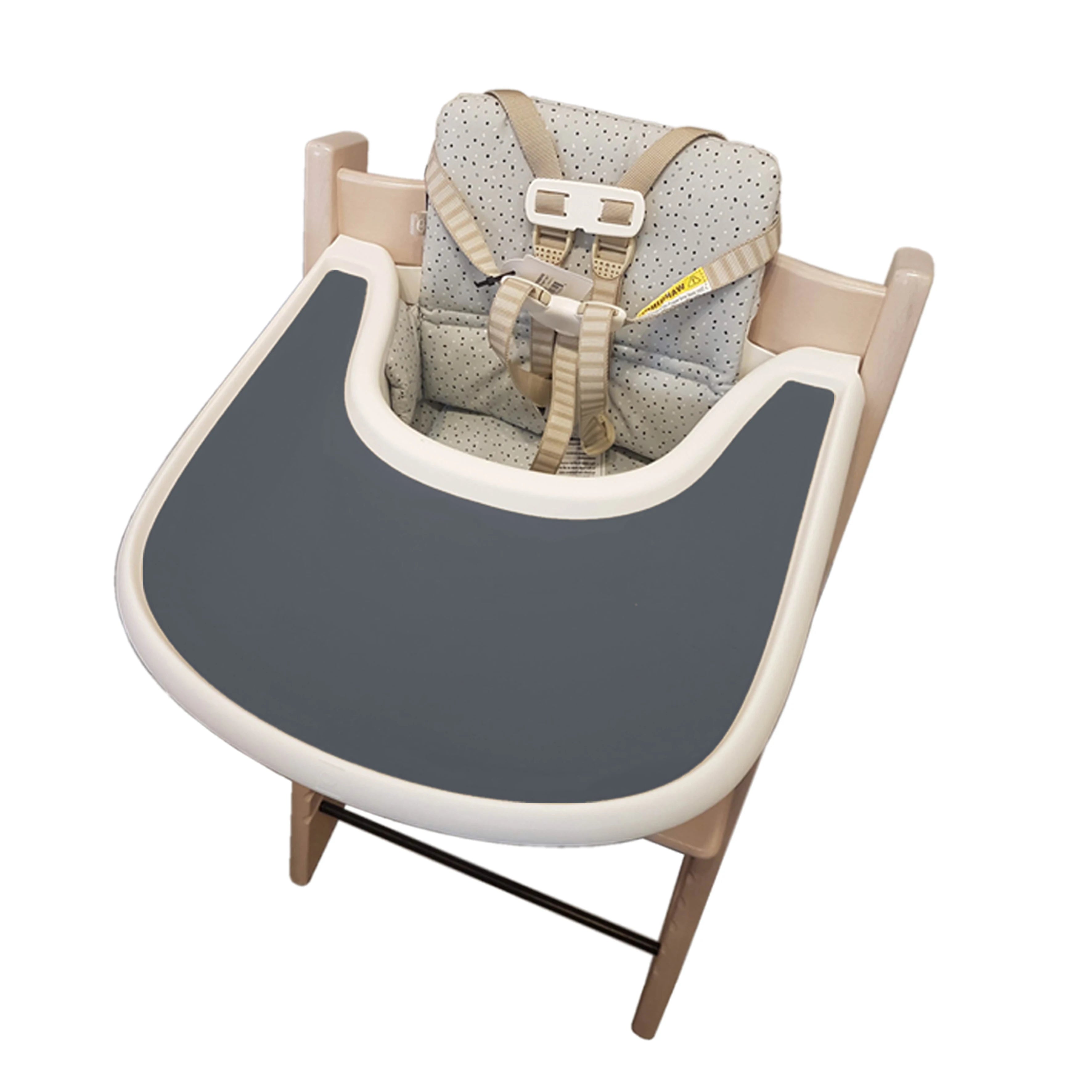 1 pièce - Tapis de table en silicone anti-trébuchement facile à nettoyer, tapis de repas pour bébé, plateau plat pour chaise haute.