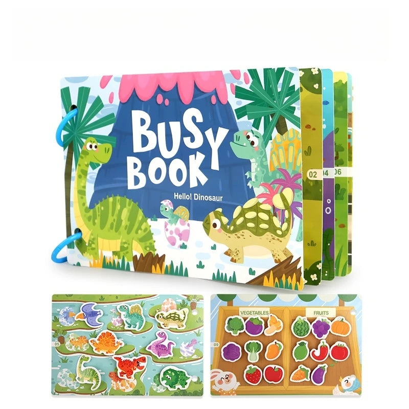Livre d'activités Montessori pour bébé Mon premier livre d'activités Paste Early Learning Education Ty Jeu d'association de jouets pour bébés de 2 à 3 ans.