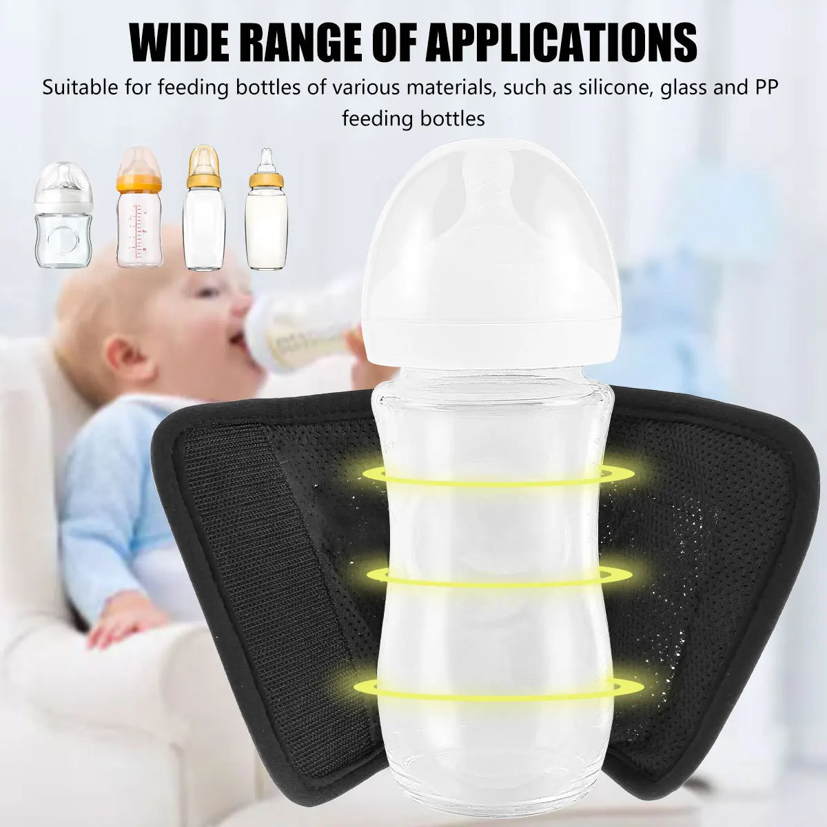 Chauffe-biberon USB avec température réglable et sac isotherme portable.