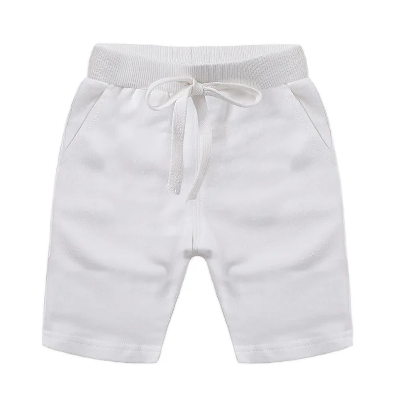 Short d'été unisexe en coton pour bébés et adolescents (garçons et filles) DE PEACH, uni, décontracté, pour enfants de 1 à 12 ans.