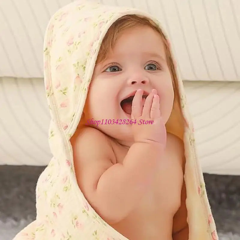 Serviette de bain bébé à capuche, double face, en coton, multi-usage, accessoire de bain