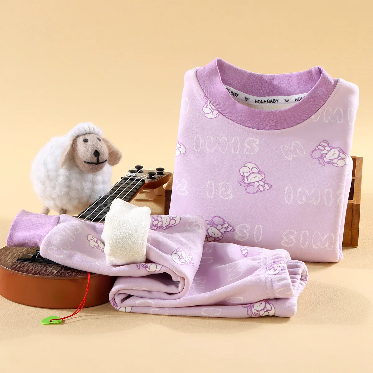 Kids Autumn Winter Thicken Warm Pajamas Toddler Baby Cute Cartoon Long Sleeve Pyjamas Boys Girls Casual Sleepwear Clothing Sets