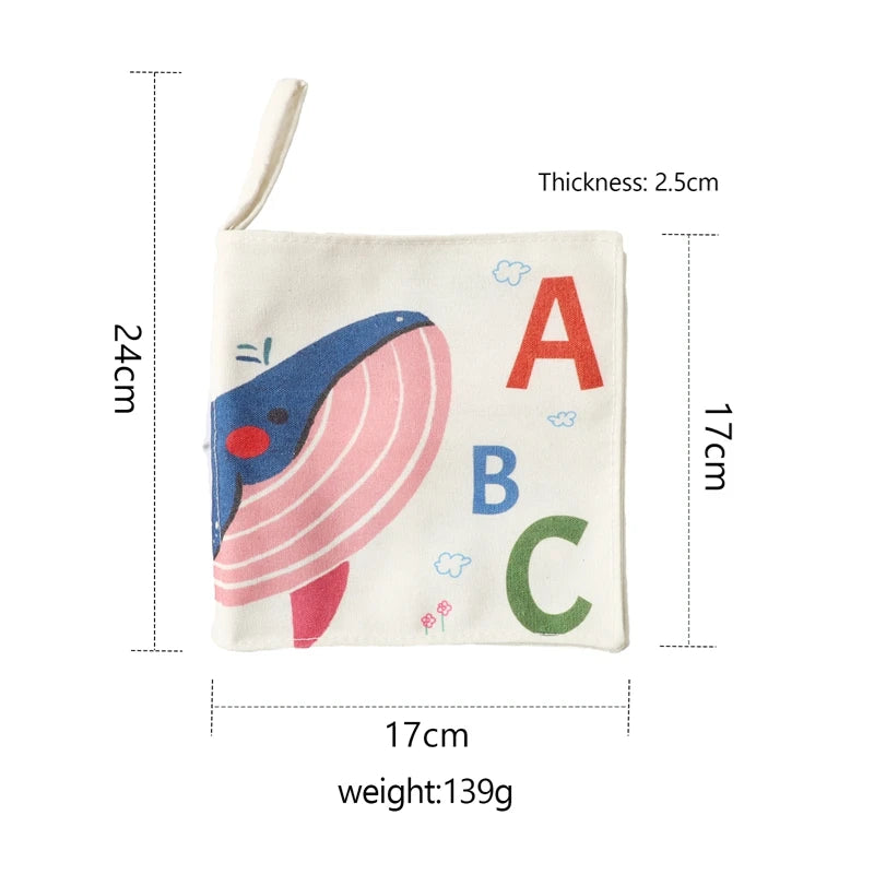 Livre Montessori pour bébé, doux et tactile, en tissu à contraste élevé, pour l'éveil sensoriel des tout-petits (cadeau idéal).