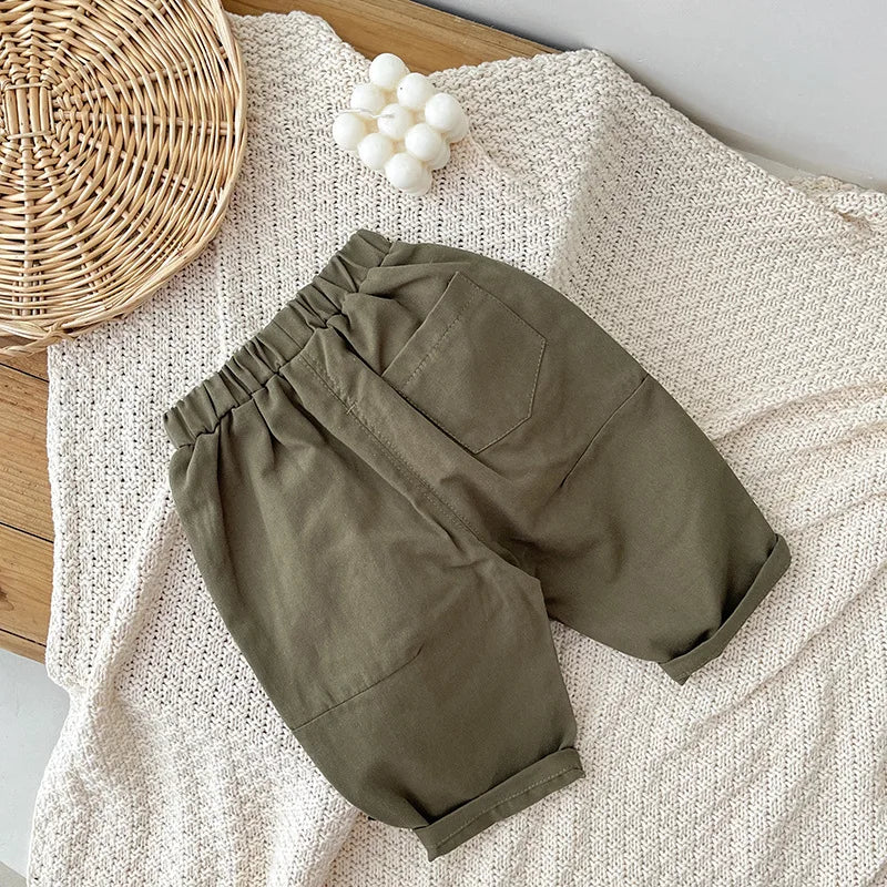 Baby Boys' Casual Pants - Korean Style Autumn Trousers, Trendy Fall Outfits for Toddlers & Infants