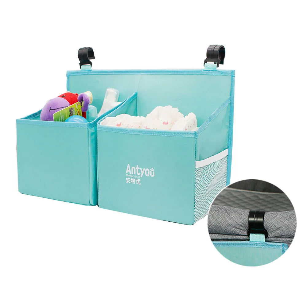 Grand sac de rangement suspendu pour jouets et couches, idéal pour le berceau, le lit bébé et autres accessoires de puériculture.