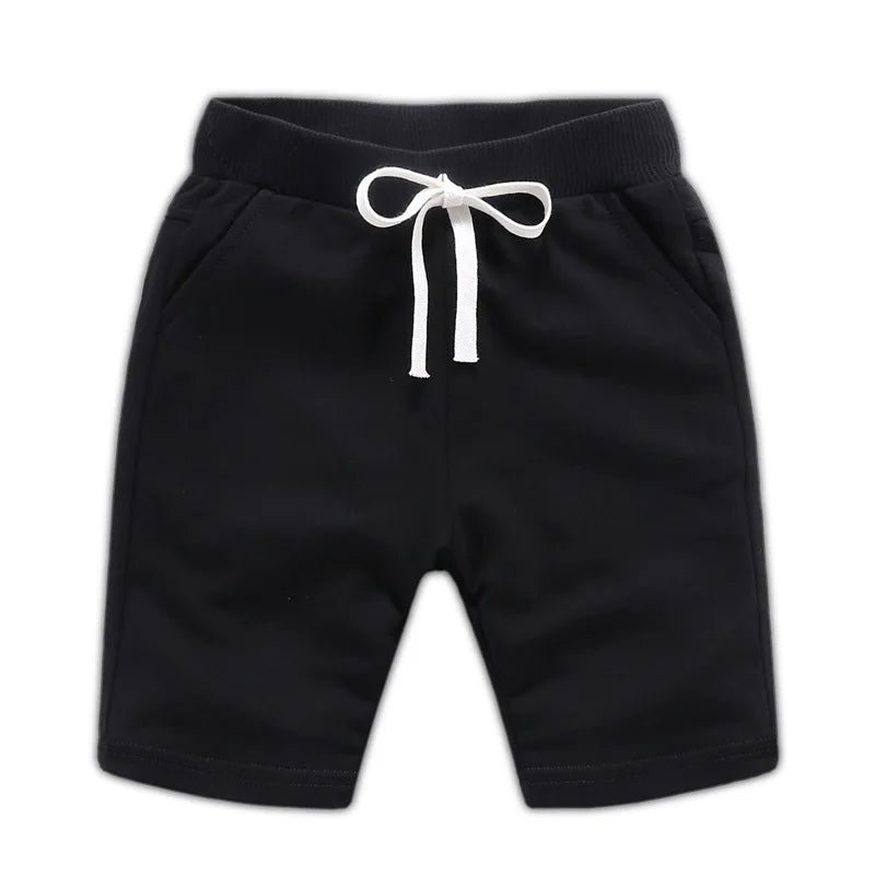 Short d'été unisexe en coton pour bébés et adolescents (garçons et filles) DE PEACH, uni, décontracté, pour enfants de 1 à 12 ans.