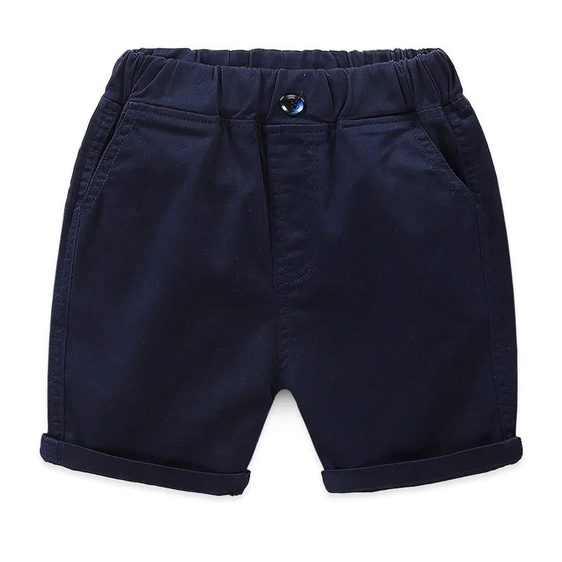 DE PEACH Nouveaux shorts décontractés d'été pour garçons et filles, couleur unie, en coton, pour la plage. Vêtements pour enfants de 2 à 8 ans.