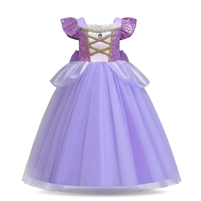 Girl Elsa Anna Dress Princess Costume Cinderella Dress Baby Halloween Ariel Carnival Clothes Kids Cosplay Clothes Party Clothing