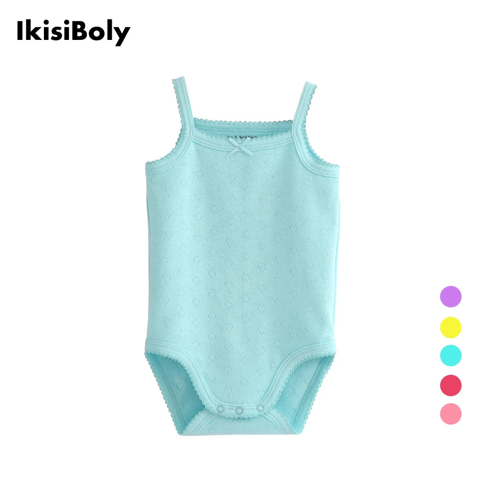 Baby One-Pieces Bodysuits for Newborn Girls Kids Cotton Sleeveless Rompers Toddlers Summer Playsuits White Clothes Outfit 2023