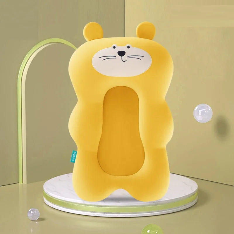 Tapis de bain antidérapant pour bébé, coussin de soutien et de sécurité pour nouveau-né, oreiller doux en forme d'animal, accessoires de soin.
