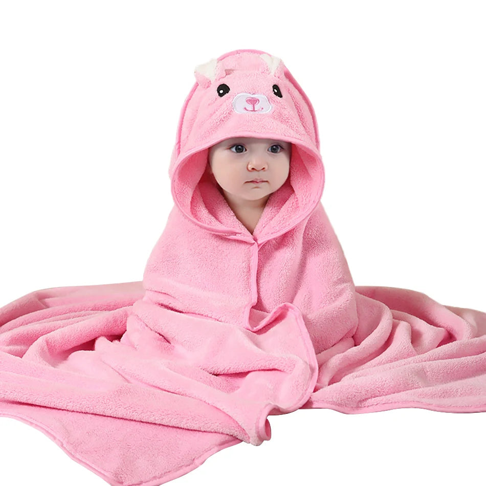 Couverture bébé garçon fille motif dinosaures et animaux, couverture froide à capuche, kit d'accessoires pour berceau, lange pour bébé enfant, serviette de bain en velours à séchage rapide